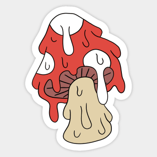 Trippy mushroom Sticker